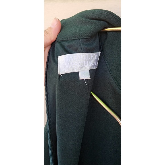 NWOT NEW Badgley Mischka Platinum Emerald Green Wide Leg Jumpsuit Size 4 - Picture 8 of 16